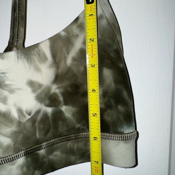 Lululemon Flow Y Lululemon Army Green Tie Dye Top Size 32A - Picture 7 of 9